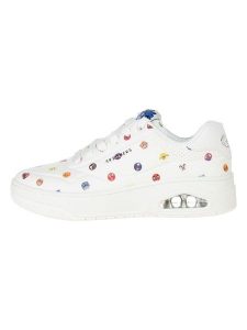 Skechers Sneakersy "Uno Court" w kolorze białym ze wzorem rozmiar: 37,5. Białe trampki Skechers, bez wzorów, bez zapięcia. Za 281,10 zł.