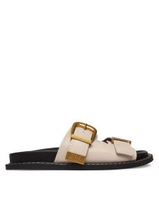 Steve Madden Klapki 11004702 Beżowy. Brązowe klapki Steve Madden, bez wzorów, ze skóry, bez obcasa. Za 429,99 zł.