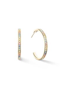 COEUR DE LION Kolczyki-półkreole z kryształami rozmiar: onesize. Żółte kolczyki COEUR DE LION, z kryształem, ze stali. Za 260,99 zł.