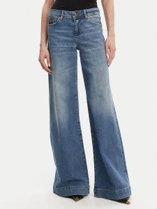 Versace Jeans Couture Jeansy 78HAB561 Niebieski Wide Leg. Niebieskie jeansy Versace Jeans Couture, bez wzorów, z bawełny. Za 679,99 zł.