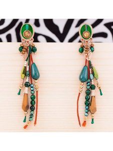 MENTHE À L'O Pozłacane kolczyki z kryształami rozmiar: onesize. Czerwone kolczyki MENTHE À L'O, z kryształem, metalowe. Za 115,95 zł.