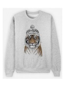 WOOOP Bluza "Siberian Tiger" w kolorze szarym rozmiar: M. Szare bluzy Wooop, m, bez wzorów, z bawełny, bez kaptura. Za 100,99 zł.