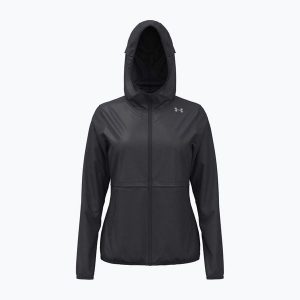 Kurtka do biegania damska Under Armour Velociti Pro Storm. Czarne kurtki Under Armour, bez wzorów, bez kaptura. Za 339,99 zł.
