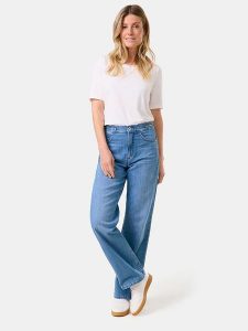 EDITION Dżinsy - Comfort fit - w kolorze niebieskim rozmiar: 44. Niebieskie jeansy EDITION, z aplikacjami, ze skóry, z podwyższonym stanem. Za 241,56 zł.