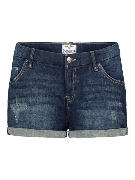 Sublevel Szorty dżinsowe w kolorze granatowym rozmiar: S. Niebieskie szorty Sublevel, bez wzorów, klasyczne. Za 69,99 zł.