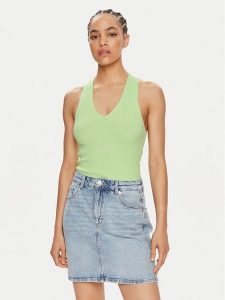 JDY Top Sabrina 15258897 Zielony Slim Fit. Zielone topy JDY, xl, bez wzorów, z wiskozy, bez kołnierzyka, bez ramiączek. Za 59,99 zł.