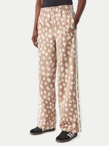 Adidas Spodnie dresowe Firebird KT2144 Brązowy jasny Wide Leg. Brązowe spodnie dresowe ADIDAS, xs, bez wzorów, z dresówki. Za 349,99 zł.