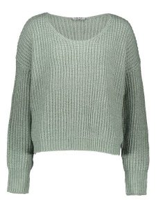 Sublevel Sweter w kolorze zielonym rozmiar: S. Zielone swetry oversize Sublevel, s, bez wzorów, ze splotem, bez ramiączek. Za 74,81 zł.