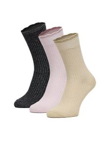Nine West Skarpety długie CEO_AS_NW_07_W_AW25 (3 PACK) mix Różowy. Czerwone skarpetki Nine West, bez wzorów, z bawełny. Za 39,99 zł.