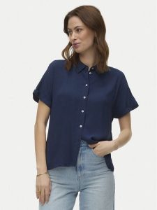 Vero Moda Koszula Alice 10342668 Granatowy Regular Fit. Niebieskie koszule Vero Moda, xl, bez wzorów, z wiskozy, bez kołnierzyka, bez ramiączek. Za 99,99 zł.