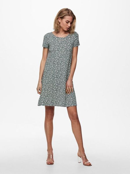 ONLY Sukienka "Bera" w kolorze turkusowym rozmiar: XS. Niebieskie sukienki ONLY, xs, bez wzorów, z bawełny, bez kołnierzyka, bez ramiączek, mini. Za 61,02 zł.