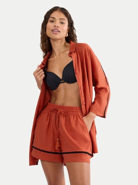 Triumph Szorty piżamowe Summer Wear 10227237 Pomarańczowy Regular Fit. Brązowe piżamy Triumph, bez wzorów, z wiskozy. Za 139,99 zł.