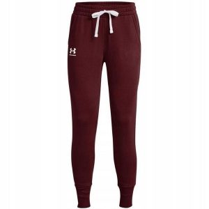 Spodnie Do Biegania Rival Fleece Dla Kobiet. Czerwone spodnie dresowe Under Armour, bez wzorów. Za 259,99 zł.