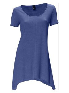 Heine Jedwabna koszulka w kolorze niebieskim rozmiar: 42. Niebieskie bluzki Heine, bez wzorów, z jedwabiu, z asymetrycznym kołnierzem, bez ramiączek. Za 69,45 zł.