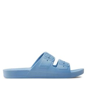 Klapki Freedom Moses. Niebieskie klapki Freedom moses, bez wzorów, bez obcasa. Za 159,99 zł.