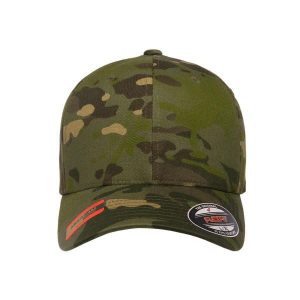 Czapka Z Daszkiem Multicam. Brązowe czapki FLEXFIT, bez wzorów. Za 108,99 zł.