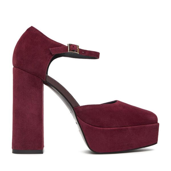 Czółenka Eva Minge. Czerwone czółenka Eva Minge, bez wzorów, bez obcasa, bez zapięcia. Za 219,99 zł.