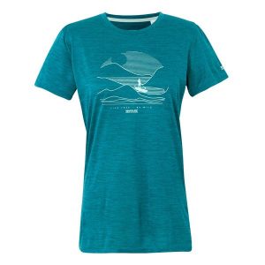 Koszulka Damska Fingal IX Live Free Be Wild Marl. Czerwone bluzki Regatta, s, bez wzorów, sportowe, bez kołnierzyka, bez ramiączek. Za 74,99 zł.