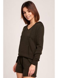 Be Wear Sweter w kolorze khaki rozmiar: L/XL. Brązowe swetry oversize Be Wear, l, bez wzorów, ze splotem, bez ramiączek. Za 87,81 zł.