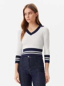 Guess Sweter W5GR46 Z3L10 Écru Regular Fit. Swetry klasyczne Guess, l, z wiskozy, bez kołnierzyka. Za 219,99 zł.