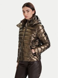 Morgan Kurtka zimowa 242-GELOLA Brązowy Regular Fit. Brązowe kurtki Morgan, na zimę, bez wzorów, z syntetyku, bez kaptura. Za 469,99 zł.