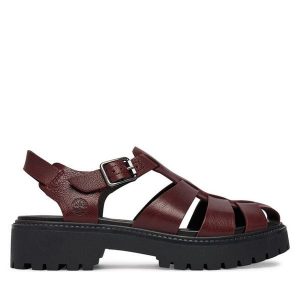 Sandały Timberland. Czerwone sandały Timberland, bez wzorów, bez obcasa, na płaskiej podeszwie, bez zapięcia. Za 549,99 zł.