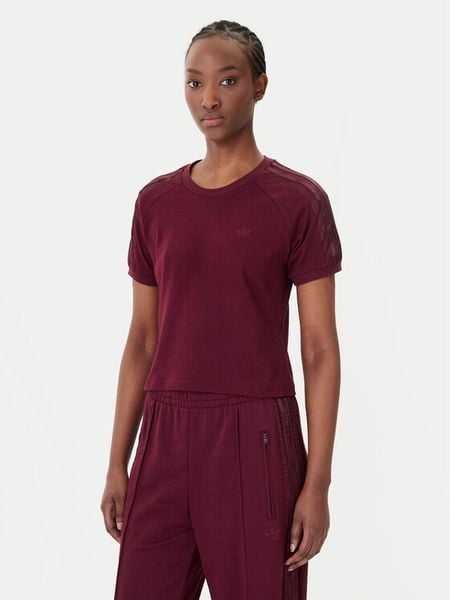 Adidas T-Shirt Lace Cali KC6453 Bordowy Regular Fit. Czerwone t-shirty ADIDAS, m, bez wzorów, z bawełny, bez kołnierzyka, bez ramiączek. Za 178,99 zł.