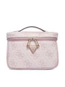 Guess Kosmetyczka Berta Travel TWOB86 88039 Różowy jasny. Czerwone torebki klasyczne Guess, z aplikacjami, ze skóry, bez dodatków. Za 344,99 zł.
