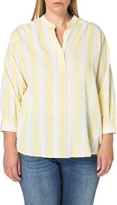 LEE ESSENTIAL BLOUSE DAMSKA KOSZULA MATERIAŁOWA W PASKI LIME JUICE L45VZQQI 112110651. Zielone koszule Lee, l, bez wzorów, z materiału, bez kołnierzyka, bez ramiączek. Za 129,99 zł.