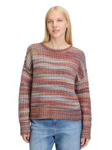CARTOON Sweter ze wzorem rozmiar: 42. Swetry oversize Cartoon, bez wzorów, ze splotem, bez ramiączek. Za 149,95 zł.