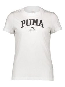 Puma Koszulka "Squad" w kolorze białym rozmiar: M. Białe bluzki Puma, m, bez wzorów, z bawełny, bez kołnierzyka, bez ramiączek. Za 61,46 zł.