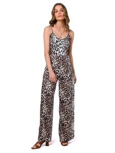 Stylove Kombinezon w kolorze kremowym rozmiar: S. Brązowe kombinezony Stylove, s, bez wzorów, bez kołnierzyka, bez ramiączek. Za 72,99 zł.