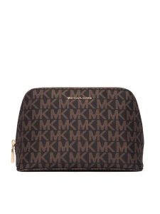 Michael Kors Kosmetyczka 32R6GJ6T5C Brązowy. Brązowe torebki klasyczne Michael Kors, bez wzorów, z materiału, bez dodatków. Za 329,99 zł.