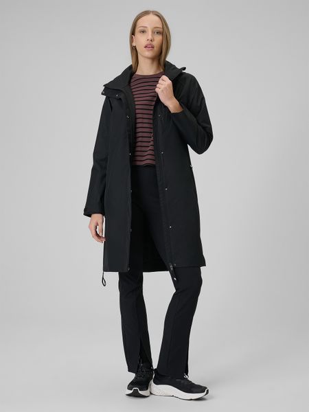 4F Płaszcz membrana 8000 damski - czarny XXL. Czarne płaszcze 4f, xxl, bez wzorów, ze skóry, bez kaptura. Za 499,99 zł.