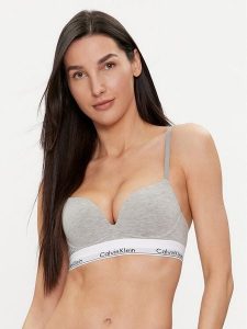 Calvin Klein Underwear Biustonosz push-up 000QF7623E Szary. Szare biustonosze Calvin Klein Underwear, bez wzorów, z bawełny. Za 129,99 zł.