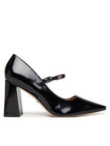 Guess Czółenka FLPRR2 PAF08 Czarny. Czarne czółenka Guess, z aplikacjami, ze skóry, bez obcasa, bez zapięcia. Za 719,99 zł.