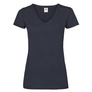 Koszulka Z Dekoltem W Szpic Dla Kobiet. Niebieskie bluzki FRUIT OF THE LOOM, xs, bez wzorów, sportowe, bez kołnierzyka, bez ramiączek. Za 39,99 zł.