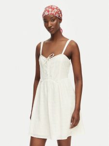 Billabong Sukienka letnia Romantic Vibes EBJWD00155 Kremowy Regular Fit. Białe kombinezony Billabong, na lato, s, bez wzorów, z bawełny, bez kołnierzyka, bez ramiączek. Za 389,99 zł.