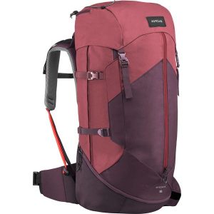 Plecak trekkingowy damski Forclaz MT100 50 Easyfit litrów. Czerwone plecaki FORCLAZ. Za 299,99 zł.