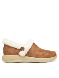 Skechers Kapcie Cozy Escape 168114/CSNT Brązowy. Brązowe kapcie Skechers, bez wzorów, ze skóry. Za 209,99 zł.