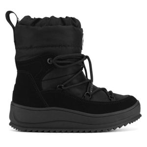 Śniegowce Beverly Hills Polo Club. Czarne buty zimowe Beverly Hills Polo Club, bez obcasa, bez zapięcia. Za 299,99 zł.