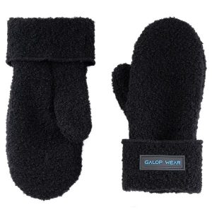 Rękawiczki dla jeźdźców GALOP WEAR boucle z wełny merino. Czarne rękawiczki GALOP WEAR, bez wzorów, z poliesteru. Za 159,00 zł.