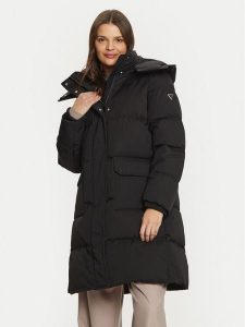 Guess Płaszcz zimowy Belkisa W4BL0B WGJR2 Czarny Regular Fit. Czarne płaszcze Guess, na zimę, l, z aplikacjami, z syntetyku, bez kaptura. Za 719,99 zł.