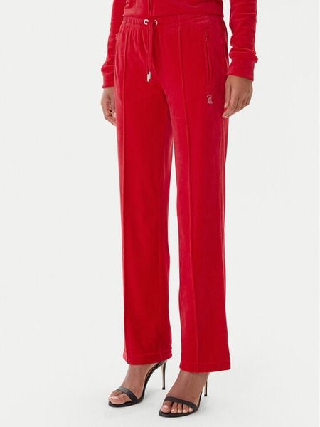 Juicy Couture Spodnie dresowe Tina JCWBJ225307 Czerwony Regular Fit. Czerwone spodnie dresowe Juicy Couture, s, bez wzorów, z dresówki. Za 399,99 zł.
