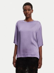 ViCOLO Bluzka TD0013 Fioletowy Relaxed Fit. Fioletowe bluzki ViCOLO, m, bez wzorów, z wiskozy, bez kołnierzyka, bez ramiączek. Za 119,99 zł.