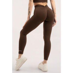 Legginsy fitness damskie Gym Glamour deep push up 2.0. Brązowe legginsy GYM GLAMOUR, bez wzorów. Za 169,99 zł.
