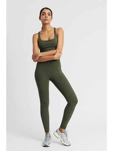 Rethinkit Legginsy sportowe "All day" w kolorze zielonym rozmiar: L. Zielone legginsy Rethinkit, l, bez wzorów, z materiału, z podwyższonym stanem, outdoorowe. Za 127,35 zł.