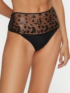 Chantelle Stringi Philter C22CG5 Czarny. Czarne stringi Chantelle, bez wzorów, z syntetyku. Za 89,99 zł.