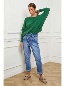 Joséfine Sweter "Egale" w kolorze zielonym rozmiar: M. Zielone swetry oversize Joséfine, m, bez wzorów, z kaszmiru, bez ramiączek. Za 173,99 zł.