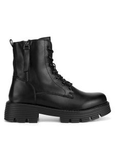 DeeZee Botki WS6119-30 Czarny. Czarne botki DeeZee, bez wzorów, z materiału, bez obcasa, na płaskiej podeszwie, bez zapięcia. Za 179,99 zł.